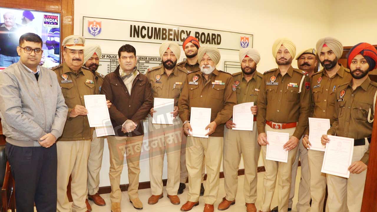 CP स्वप्न शर्मा ने भगोड़े अपराधियों को पकड़ने वाले पुलिस कर्मियों को किया सम्मानित !
