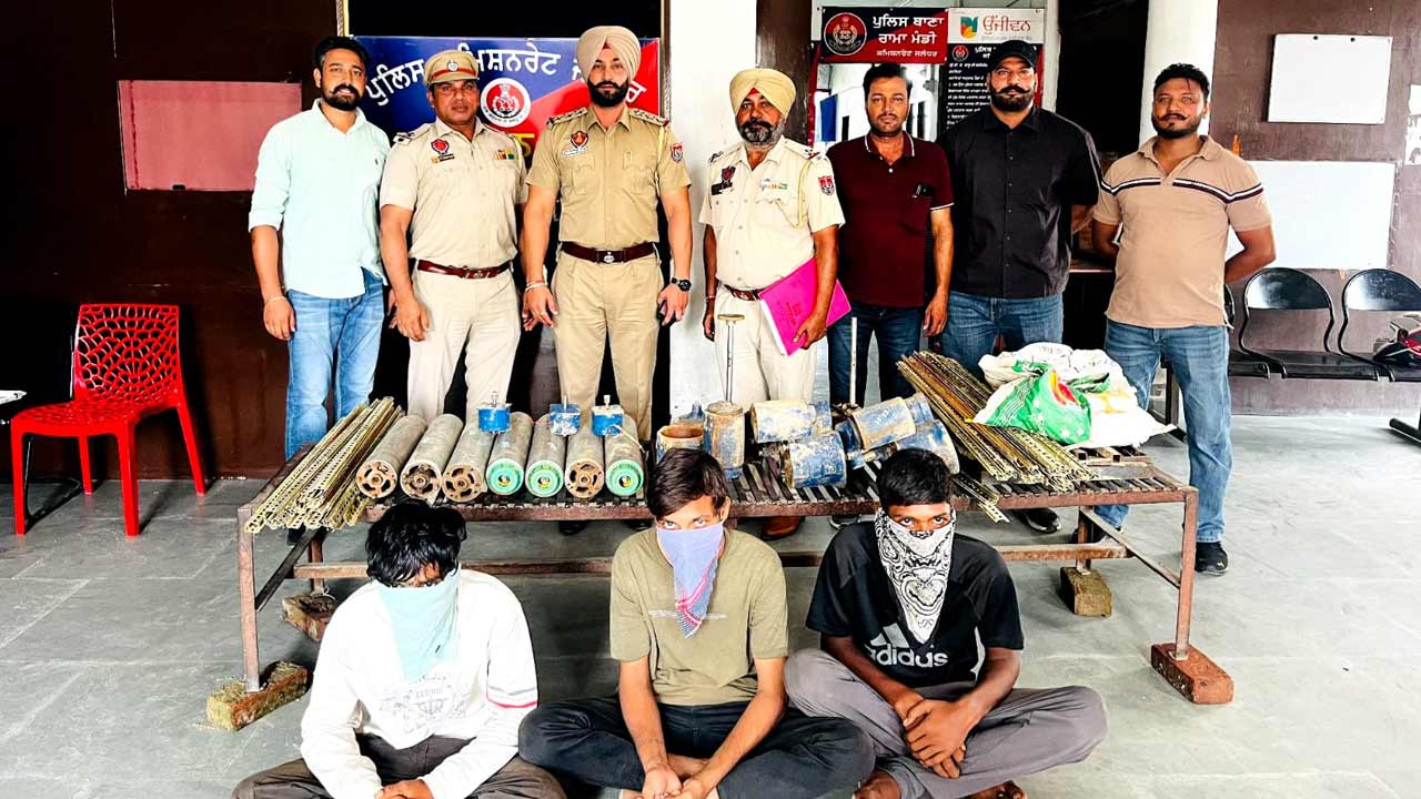कमिश्नरेट पुलिस ने सबमर्सिबल मोटर चोरी करने वाले गिरोह का किया भंडाफोड़, चोरी की मोटर समेत तीन गिरफ्तार