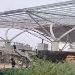 जालंधर कैंट रेलवे स्टेशन पर निर्माण के दौरान क्रेन गिरने से दर्जनों वाहन क्षतिग्रस्त