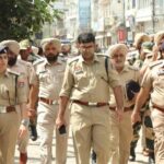 लोकसभा चुनाव को लेकर जालंधर देहात पुलिस ने करतारपुर इलाके में निकाला फ्लैग मार्च
