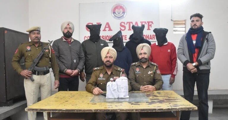जालंधर पुलिस ने भारी मात्रा में हेरोइन सहित चार आरोपियों को किया काबू