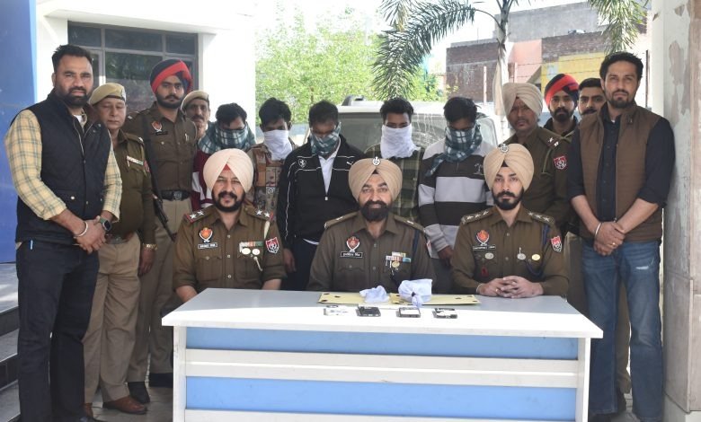 नशे के खिलाफ थाना बस्ती बावा खेल पुलिस की सख्त कार्रवाई, हेरोइन के साथ 5 गिरफ्तार