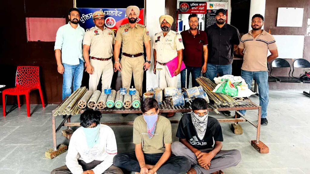 कमिश्नरेट पुलिस ने सबमर्सिबल मोटर चोरी करने वाले गिरोह का किया भंडाफोड़, चोरी की मोटर समेत तीन गिरफ्तार