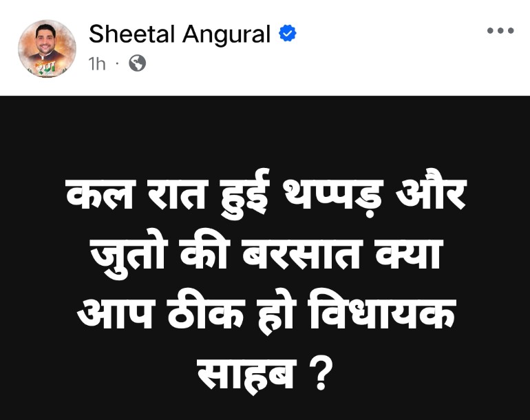 भाजपा नेता शीतल अंगुराल के विवादित पोस्ट से जालंधर की राजनीति में गर्माहट