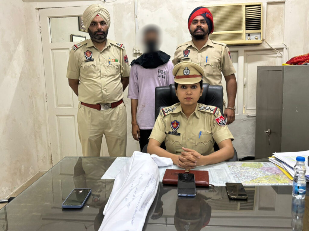 जालंधर में दिलखुशा मार्केट की दुकान पर हमला करने वाला आरोपी गिरफ्तार, हथियार और मोबाइल बरामद